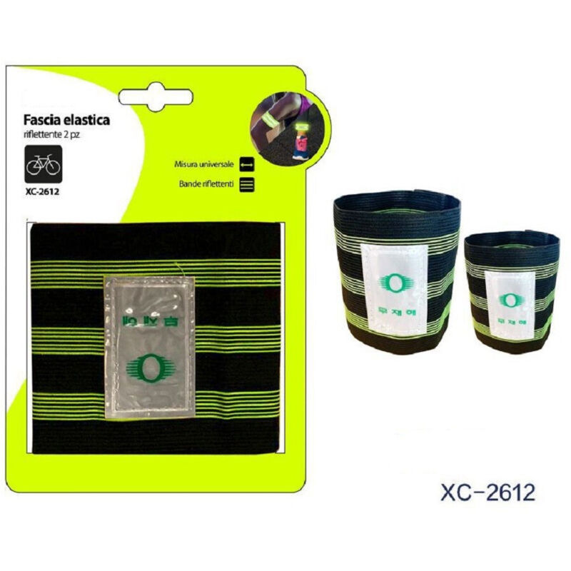 foto del prodotto wisdom 2pz fascia elastica riflettente universali bande catarifrangenti ciclismo xc2612 
