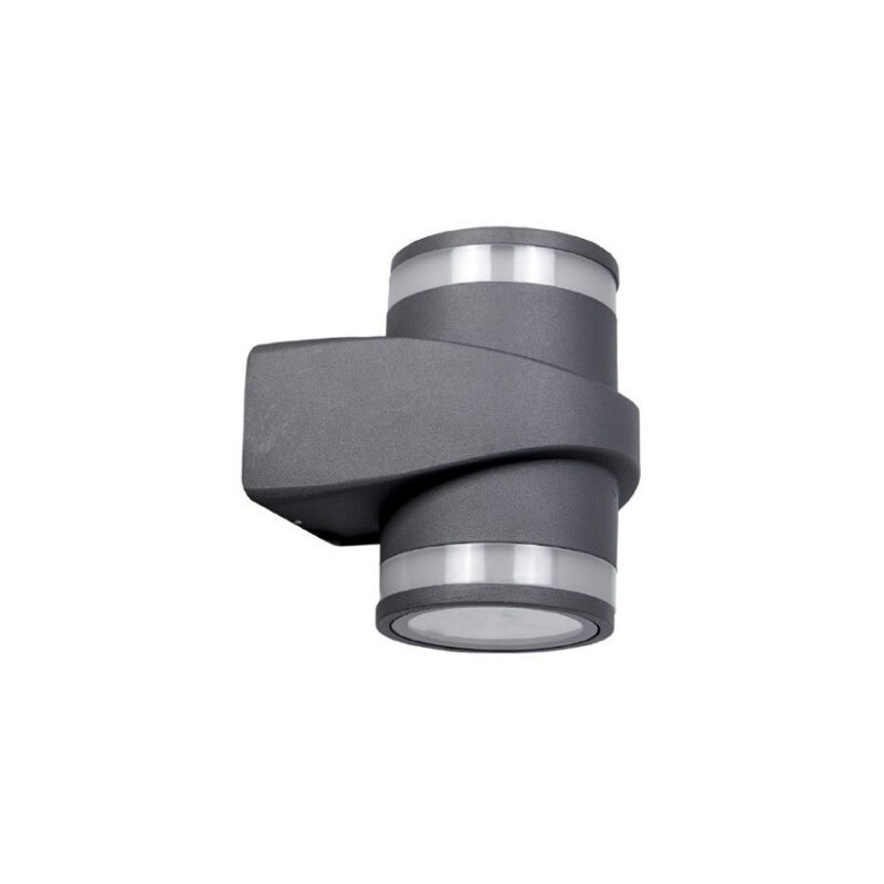 foto del prodotto wisdom applique in alluminio 2x7w con doppia emissione corpo grigio luce 4000k xc 9288 