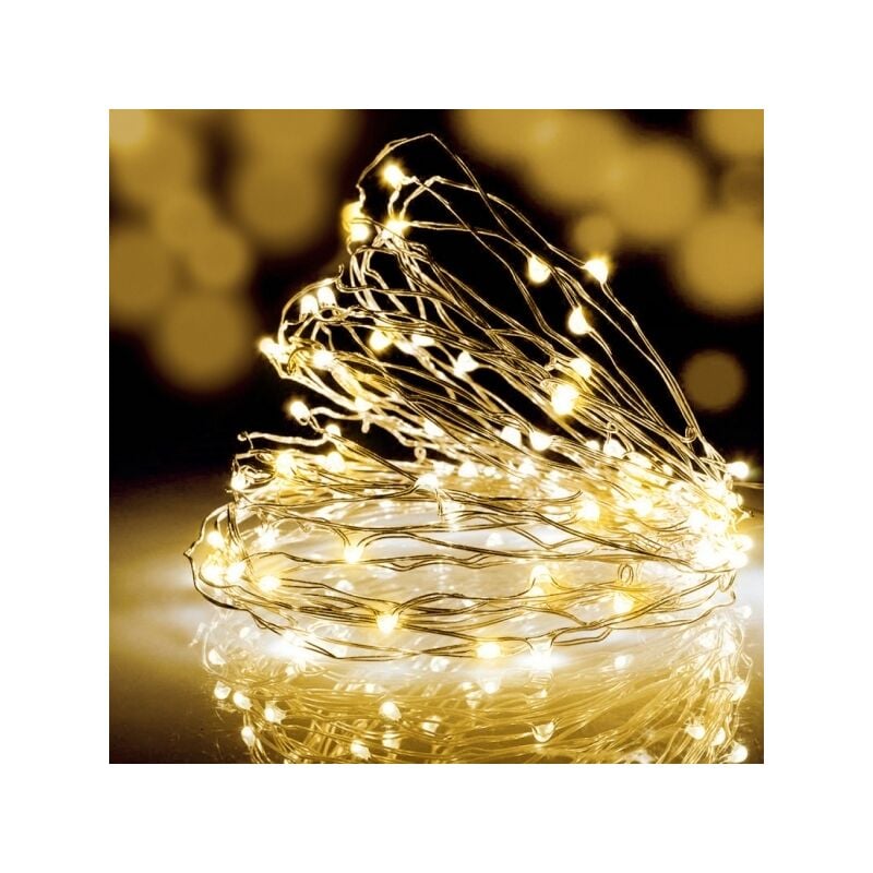 foto del prodotto wisdom catena luminosa di 20 microled alimentati a batteria per uso interno luce calda 