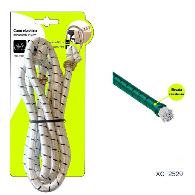 foto del prodotto wisdom cavo cinghia elastica portapacchi da 145 cm per bicicletta moto ganci xc 2529 