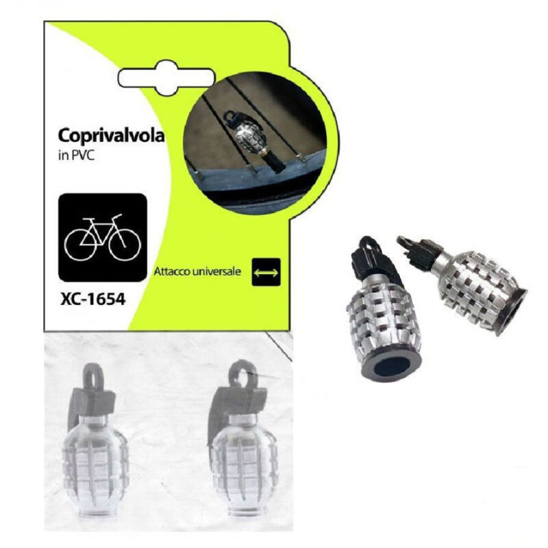 foto del prodotto wisdom coprivalvola pvc tappo valvola forma di granata bici attacco universale xc 1654 