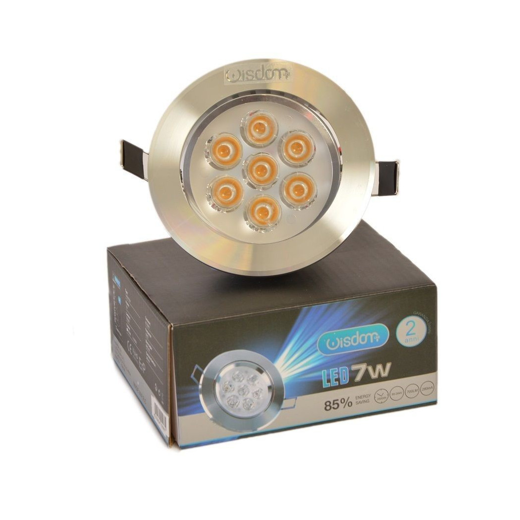 foto del prodotto wisdom faretto a led orientabile da incasso wisdom 7w caldo e freddo per controsoffitta bianco freddo 