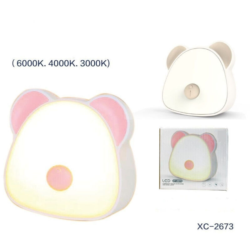 foto del prodotto wisdom lampada a led scrivania tavolo orsetto 3 modalita luce 6000k 4000k 3000k xc2673 