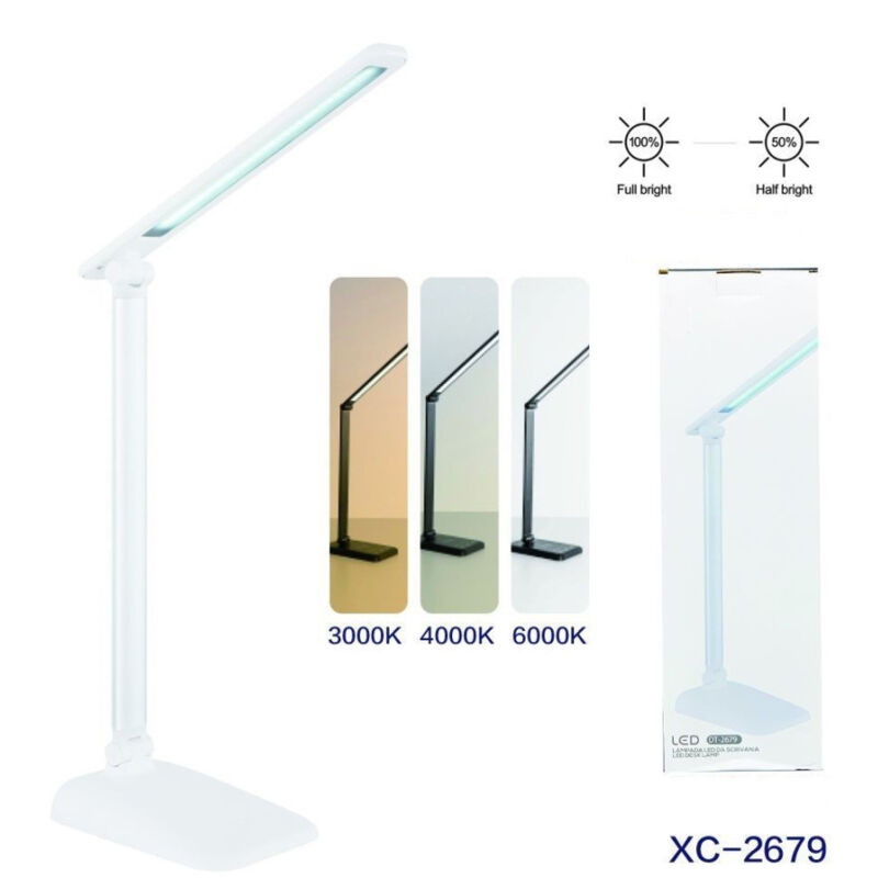 foto del prodotto wisdom lampada led luce dimmerabile scrivania tavolo ufficio braccio pieghevole dt 2679 