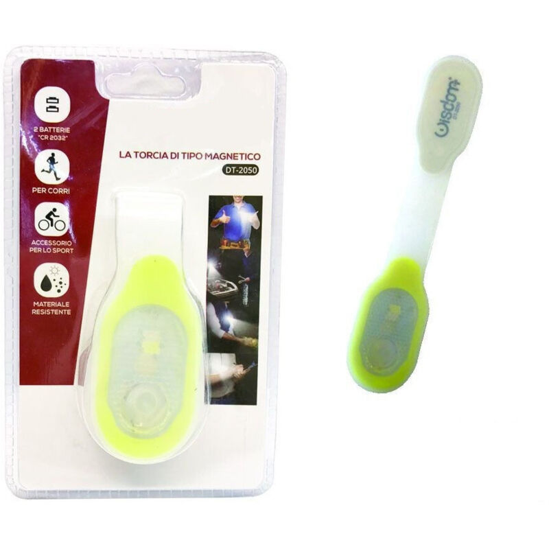 foto del prodotto wisdom luce a molletta tascabile sport bici torcia tipo magnetico resistente dt 2050 