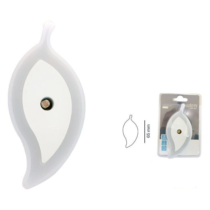 foto del prodotto wisdom luce notturna a led forma foglia luce bianca lampada per camera corridoio dt2194 
