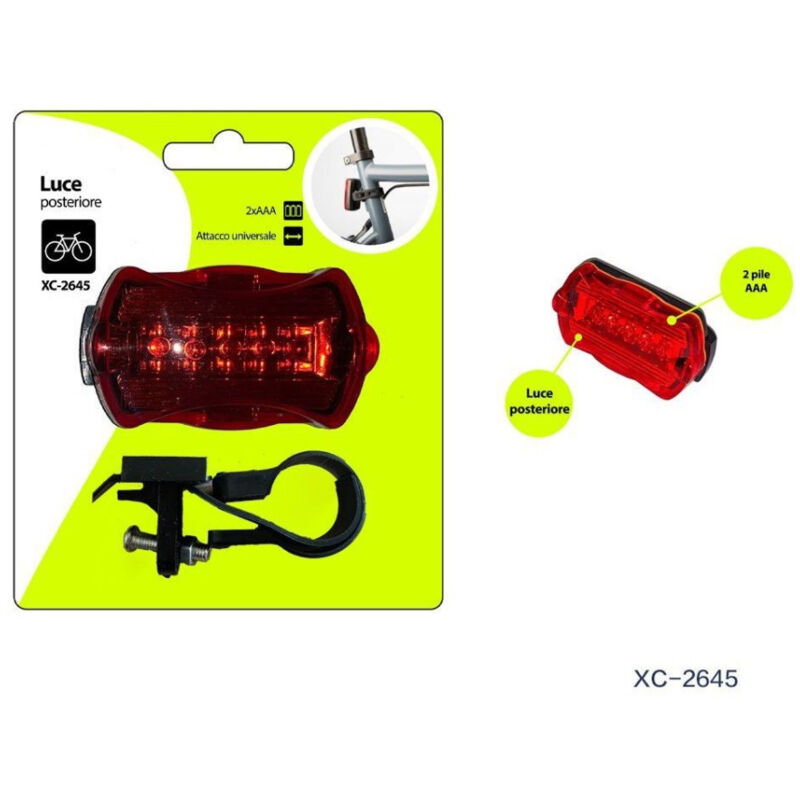 foto del prodotto wisdom luce posteriore a batteria fanale per bici attacco universale con gancio xc 2645 