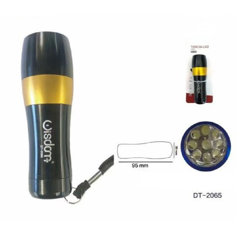 foto del prodotto wisdom mini torcia elettrica luce led cob tascabile portatile resistente gancio dt 2065 