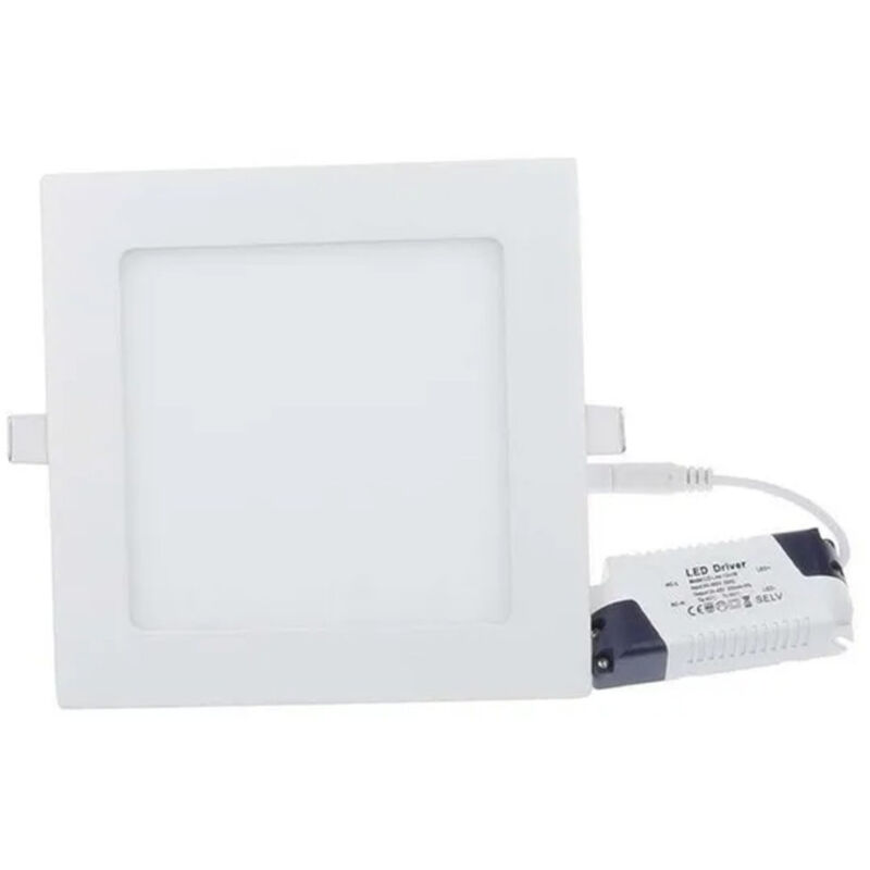 foto del prodotto wisdom pannello a led tondo o quadrato ad da incasso luce fredda calda neutra wisdom bianco naturale 18 watt quadrato 