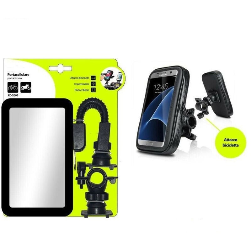 foto del prodotto wisdom portacellulare smartphone impermeabile attacco per bici bicicletta moto xc 2663 