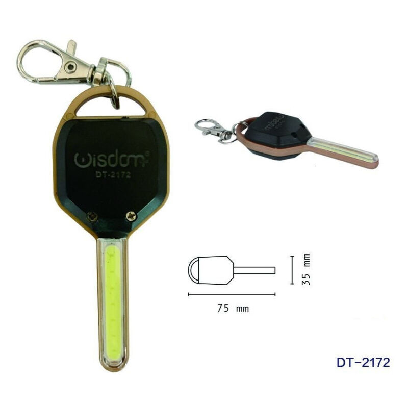 foto del prodotto wisdom set 2 pezzi mini torcia portachiavi led cob a forma di chiave portatile dt 2172 