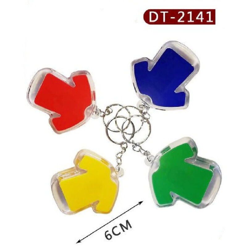 foto del prodotto wisdom - set 4 pezzi mini torcia led portachiavi a forma di maglietta da calcio dt-2141 -