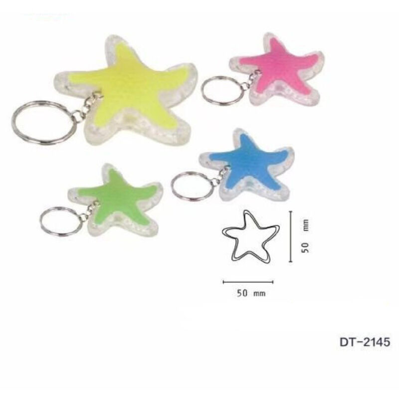 foto del prodotto wisdom set 4 pezzi mini torcia led portachiavi a forma di stella tascabile 50mm dt 2145 