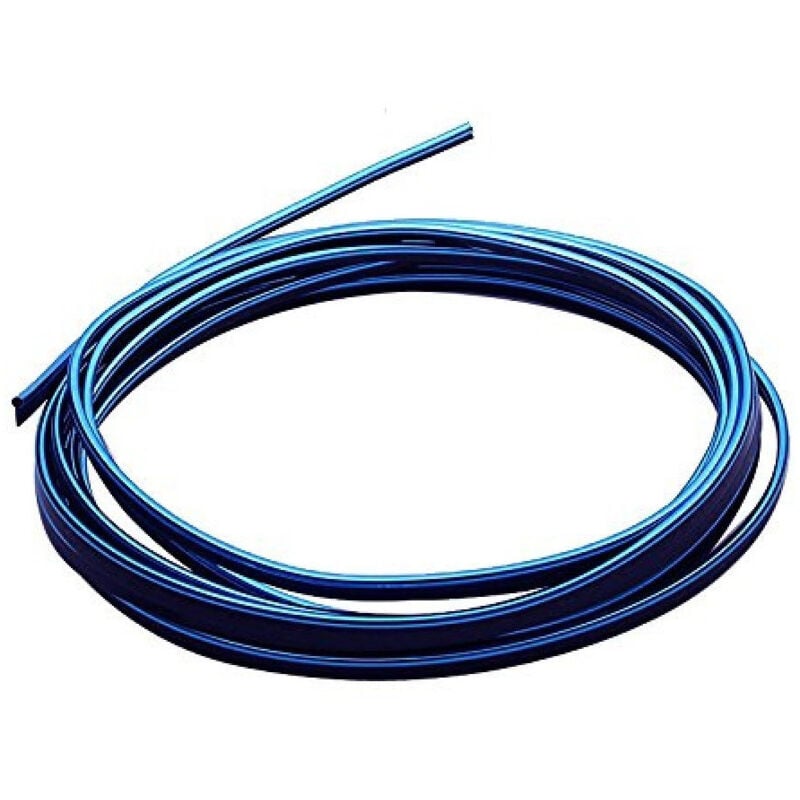 foto del prodotto wisdom striscia profilo decorativa adesivo cromato cromata blu ws1180 5 m interno auto 