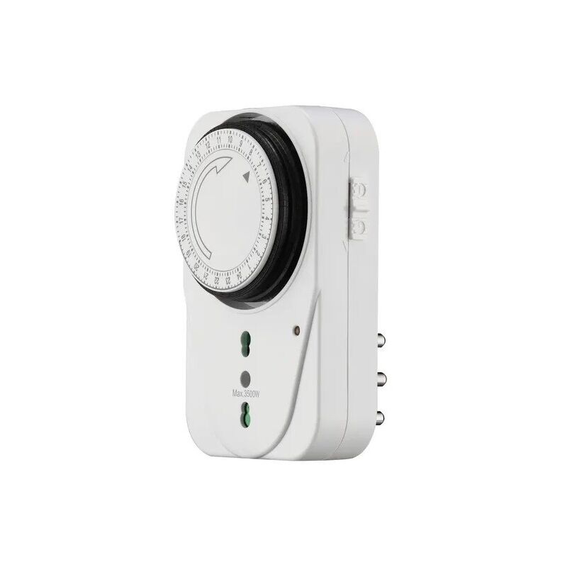 foto del prodotto wisdom temporizzatore analogico 24h timer con presa 220v fino a 3500w con interruttore