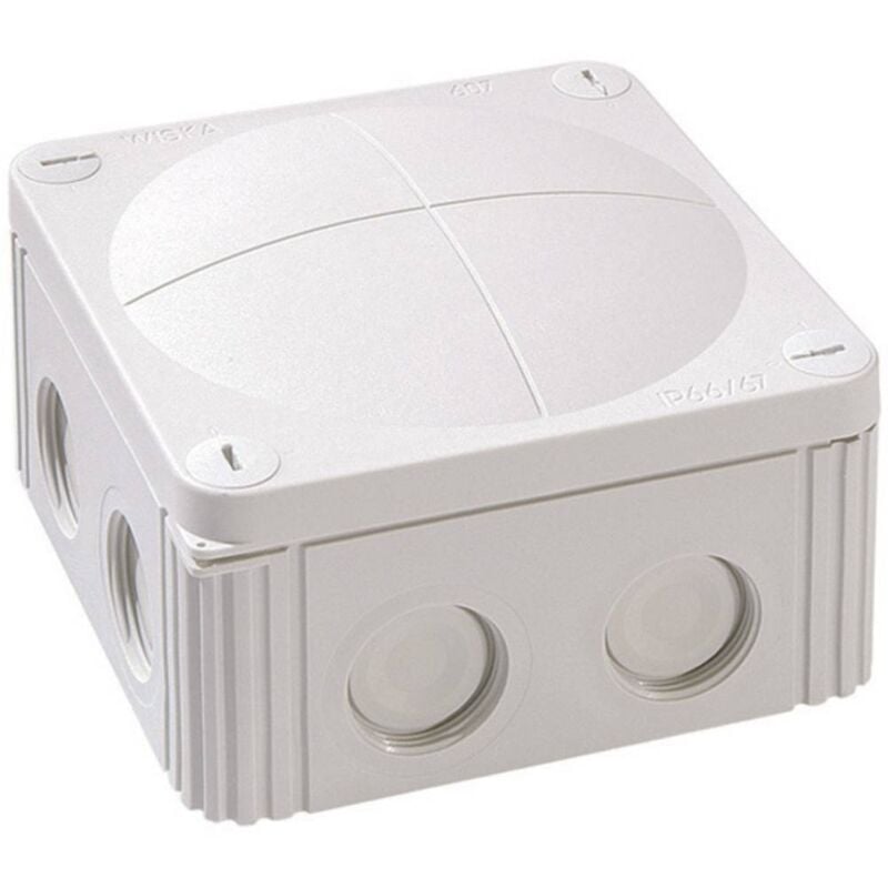 foto del prodotto wiska 10060531 cassetta di derivazione l x l x a 110 x 110 x 66 mm grigio ral 7035 ip66 ip67 1 pz.