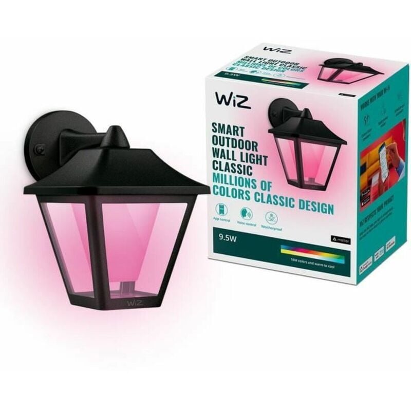foto del prodotto wiz - lampada da parete esterna led tunable white color 9.5 w rgbw