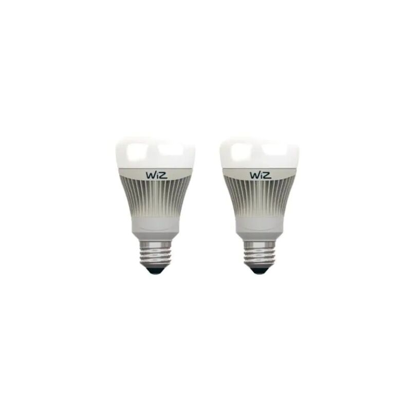 foto del prodotto wiz lampadine led smart tipo a wifi luce bianca. dimmerabile, 64.000 tonalita di bianco. funziona con amazon alexa e google home. 2 pack