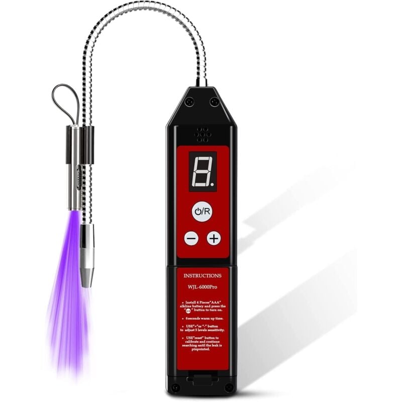 foto del prodotto wjl 6000pro rilevatore di perdite di freon con luce led, rilevatore di perdite di refrigerante, rilevatore di perdite alogeno hvac tester per aria
