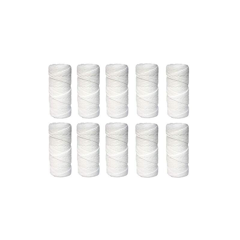 foto del prodotto wk cartuccia filtrante per filtro acqua in filo avvolto, 10 pezzi da 5 pollici con permeabilit 50 micron, pratica modalit di usa e getta