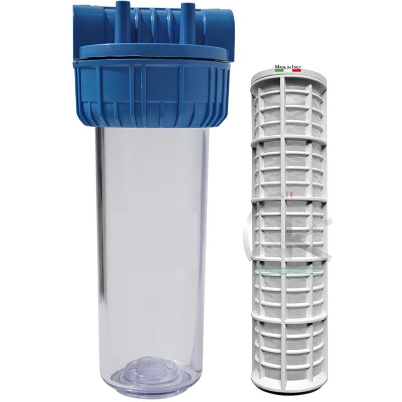 foto del prodotto wk contenitore filtro 10 3 4 tipo 3 pezzi staffabili con cartuccia in nylon lavabile e riutilizzabile 10 made in italy struttura robusta e