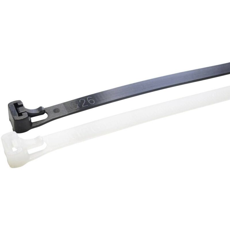 foto del prodotto wkk 118197971 118197971 fascetta per cavi 300 mm 7.60 mm naturale riutilizzabili, stabilizzato ai raggi uv, resistente