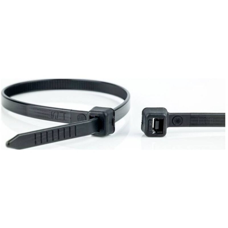 foto del prodotto wkk 120227071 120227071 fascetta per cavi 370 mm 7.60 mm nero stabile al calore, stabilizzato ai raggi uv, resistente a