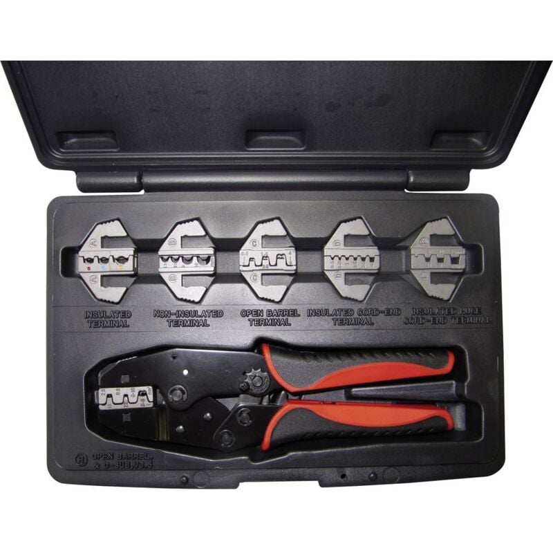 foto del prodotto wkk 60166 kit pinza crimpatrice capocorda isolato, capocorda isolato, connettore piatto non isolato, connettore a crimp