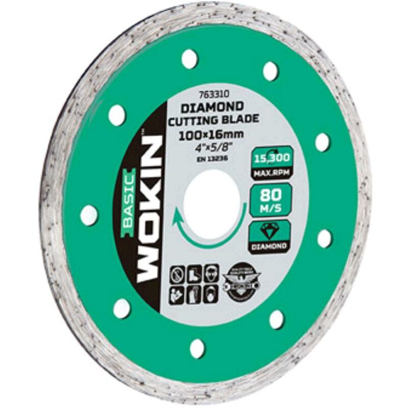 foto del prodotto wokin disco diamantato a corona liscia 7633 mm 115x22,2 h.mm 1,8 763311 cf. 5 pz