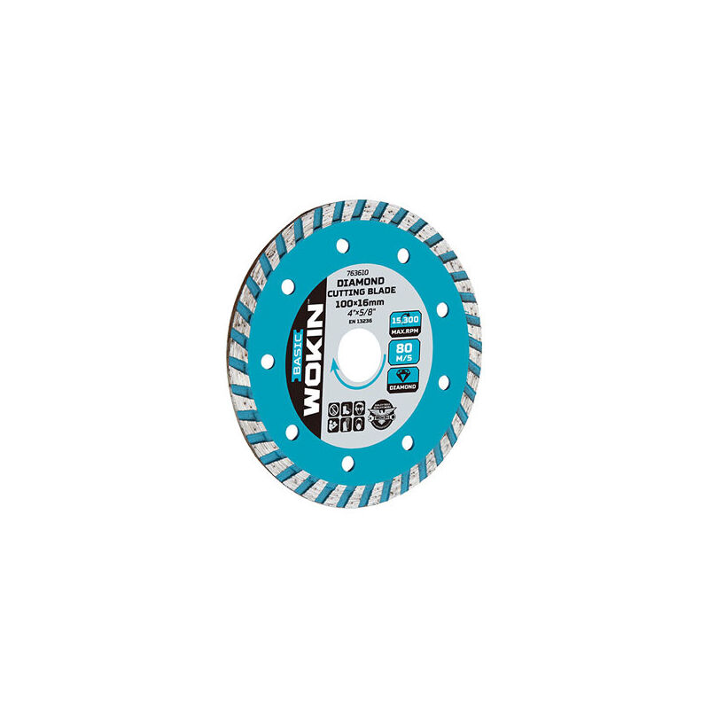 foto del prodotto wokin disco diamantato a corona zigrinata 763 mm 115x22,2 s.mm 1,8 763611