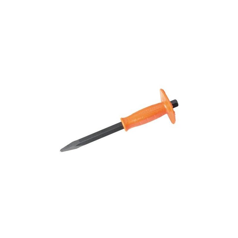 foto del prodotto wokin scalpello muratore a punta salvamano 2550 acciaio forgiato mm 250x16x4 255010