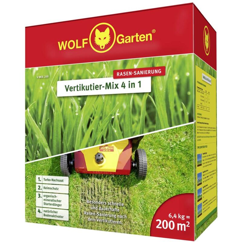 foto del prodotto wolf garten 3851630 riparazione del prato vertical mix v mix 200 6.4 kg