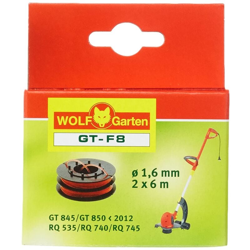 foto del prodotto wolf garten 49ats2 650 gt f 8 filocassetta, 2x6 m, nero rosso