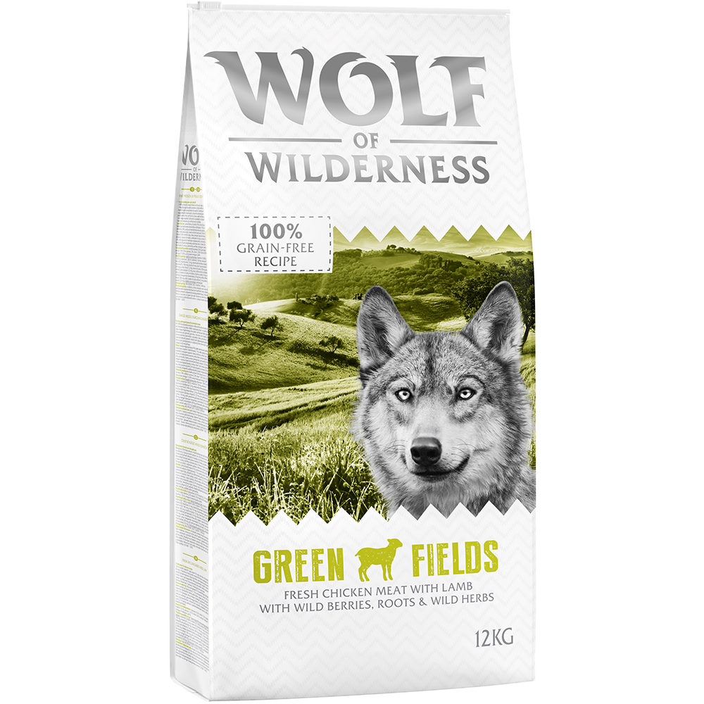 foto del prodotto wolf of wilderness adult green fields agnello 12 kg
