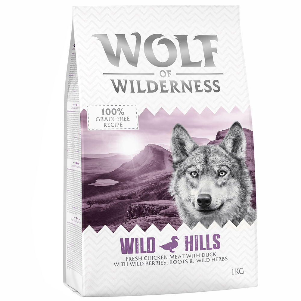 foto del prodotto wolf of wilderness adult wild hills anatra crocchette per cani 1 kg