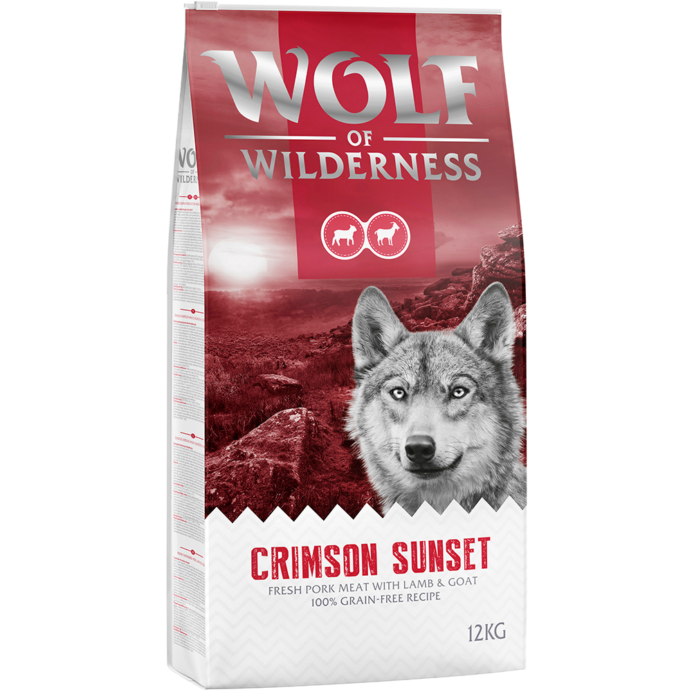 foto del prodotto wolf of wilderness crimson sunset agnello capra 12 kg