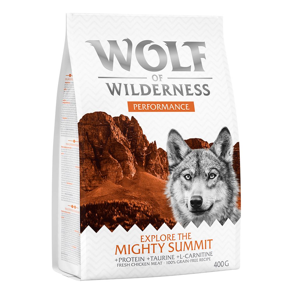foto del prodotto wolf of wilderness crocchette per cani 400 g explore the mighty summit performance