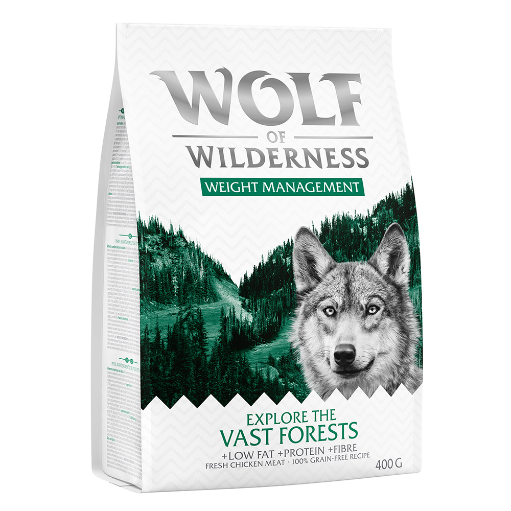foto del prodotto wolf of wilderness crocchette per cani 400 g explore the vast forests weight management