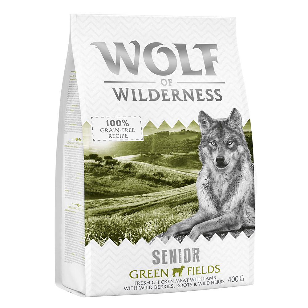 foto del prodotto wolf of wilderness crocchette per cani 400 g senior green lands agnello