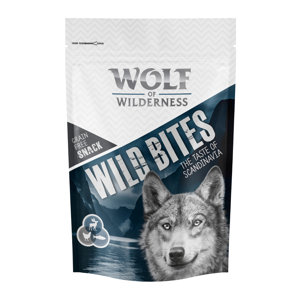 foto del prodotto wolf of wilderness dummy con passante 180 g snack wolf of wilderness wild bites the taste of scandinavia