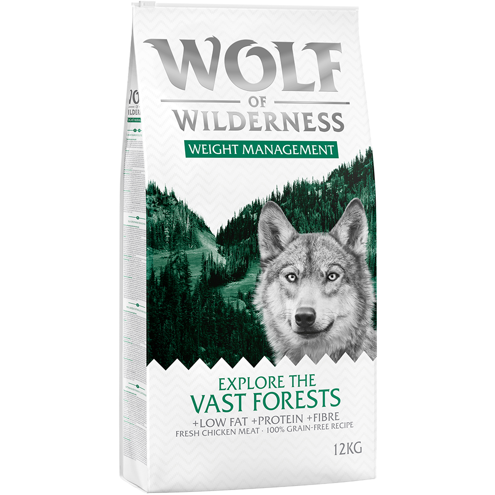 foto del prodotto wolf of wilderness explore the vast forests - weight management - set 2 x 12 kg