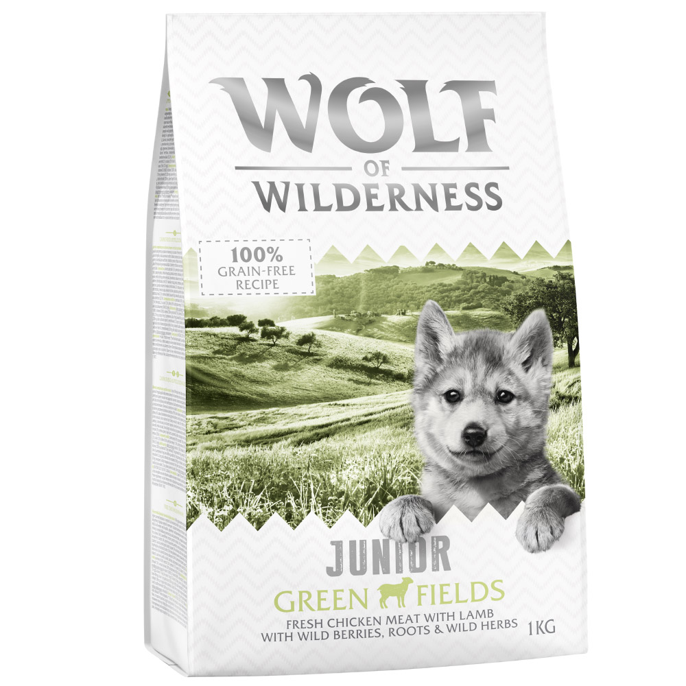 foto del prodotto wolf of wilderness junior green fields agnello crocchette per cani 1 kg