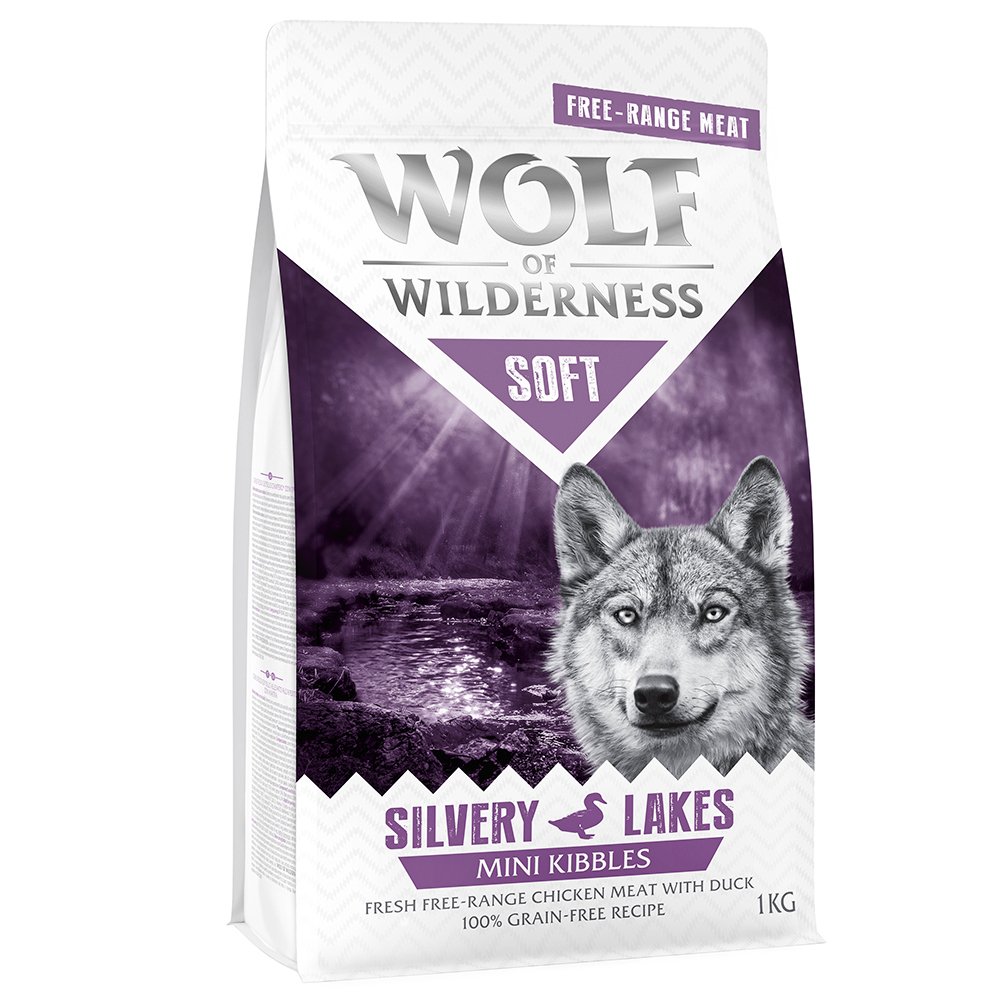 foto del prodotto wolf of wilderness mini soft silvery lakes pollo anatra 1 kg
