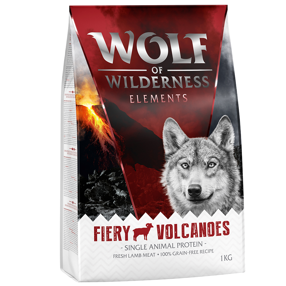 foto del prodotto wolf of wilderness sensitiv fiery volcanoes agnello crocchette cane 1 kg