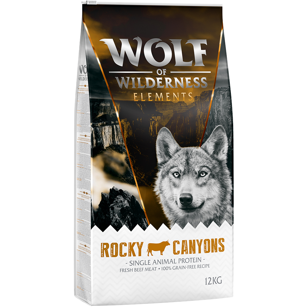 foto del prodotto wolf of wilderness sensitiv rocky canyons manzo crocchette cane 12 kg