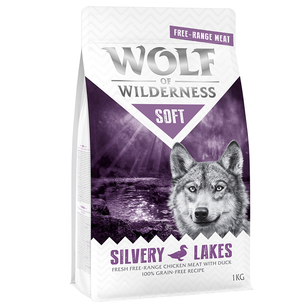 foto del prodotto wolf of wilderness soft silvery lakes pollo allevato all aperto anatra 1 kg