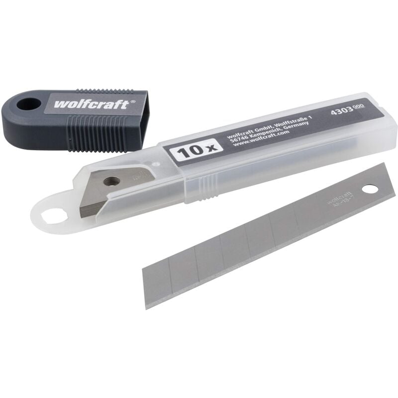 foto del prodotto wolfcraft 10 lame a spezzare da 18 mm, 8 segmenti i 4303000 i accessorio per cutter con lama a spezzare