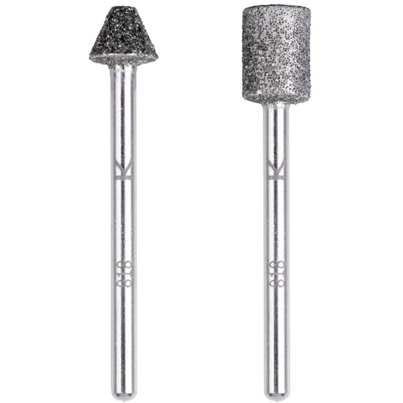 foto del prodotto wolfcraft 5989000 kit di punte diamantate, a forma di cilindro e a forma di punta, 2 pz. 1 kit