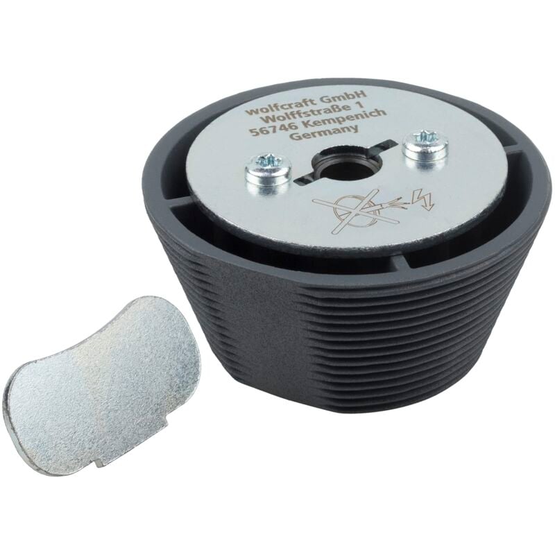 foto del prodotto wolfcraft guida allargafori per seghe a tazza, 46 62 mm i 5951000 i guida per seghe a tazza per l allargamento centrato di fori esistenti