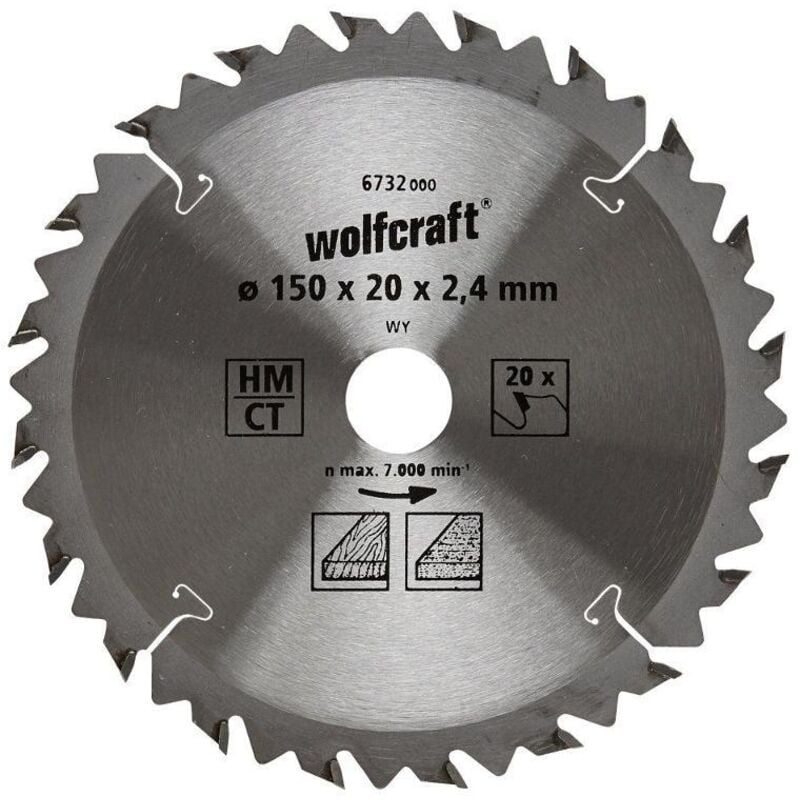 foto del prodotto wolfcraft lame per seghe circolari manuali serie marrone tagli rapidi, grossolani 